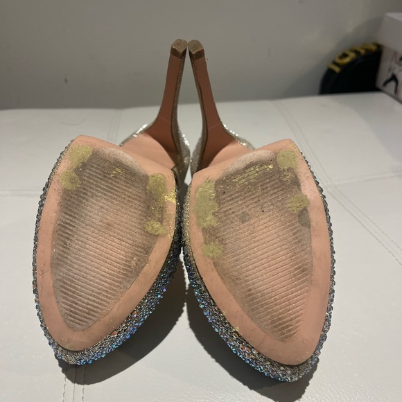 De Blossom Collection size 8.5 platform Gold Rhinestone Pump - Picture 2 of 3